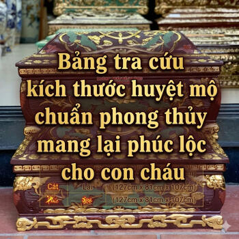 Bảng tra cứu kích thước huyệt mộ chuẩn phong thủy mang lại phúc lộc cho con cháu