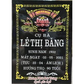Bia mộ 2 màu gốm sứ Bát Tràng BM03