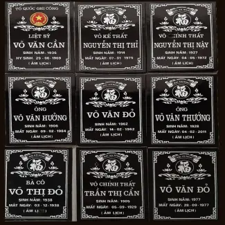 Bia mộ không ảnh 30x40cm BM02